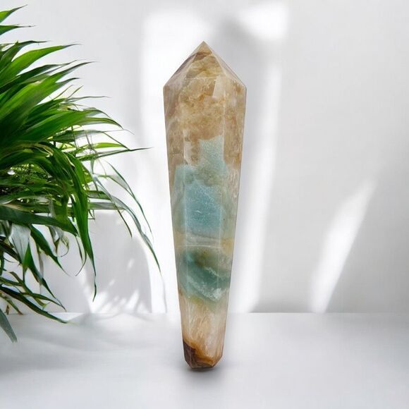 Caribbean Calcite Crystal Meditation Wand (10) - Picture 1 of 11